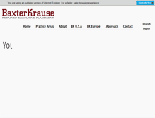 Tablet Screenshot of baxterkrause.com